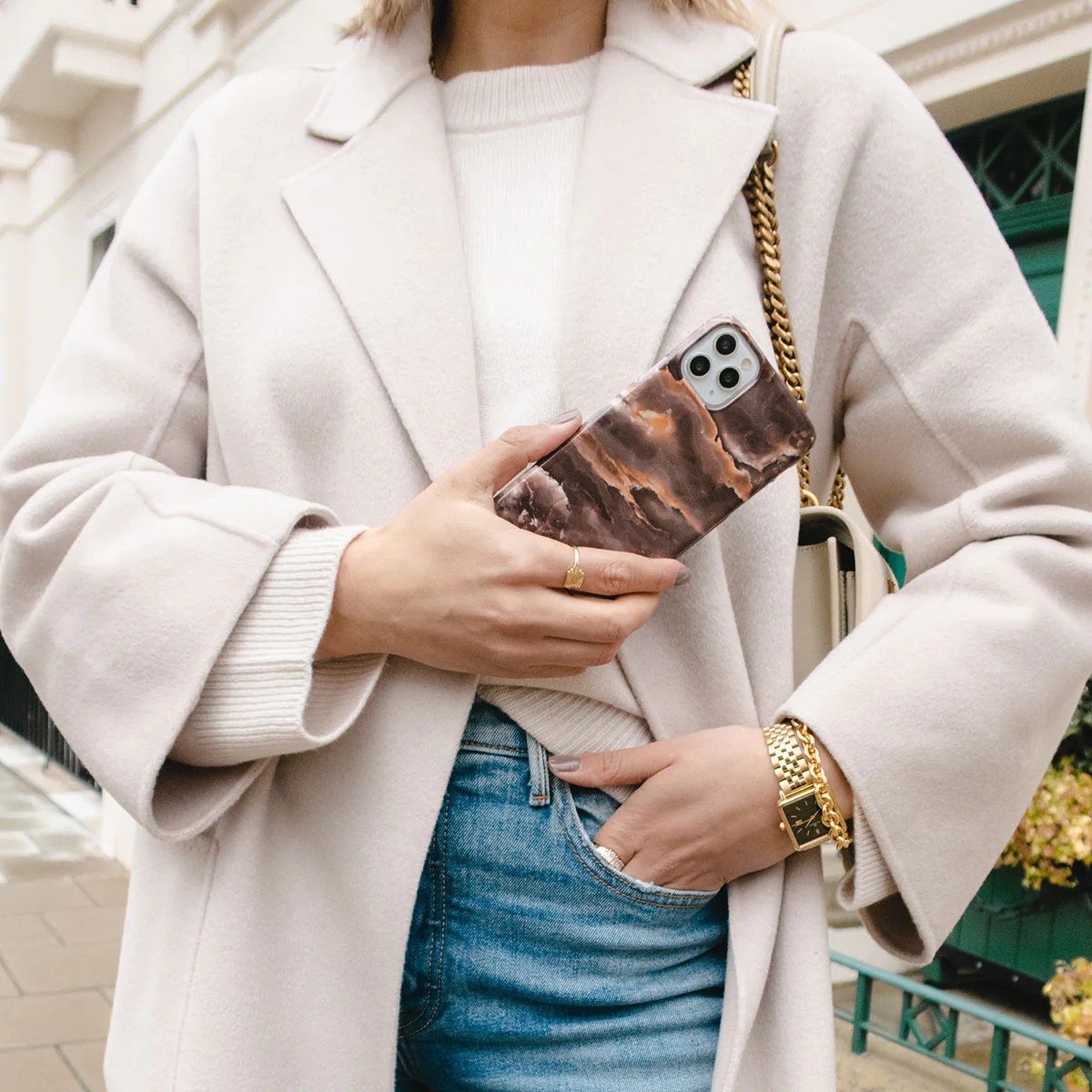 Fire Wood - Brown Marble iPhone 17e Case - Image 11