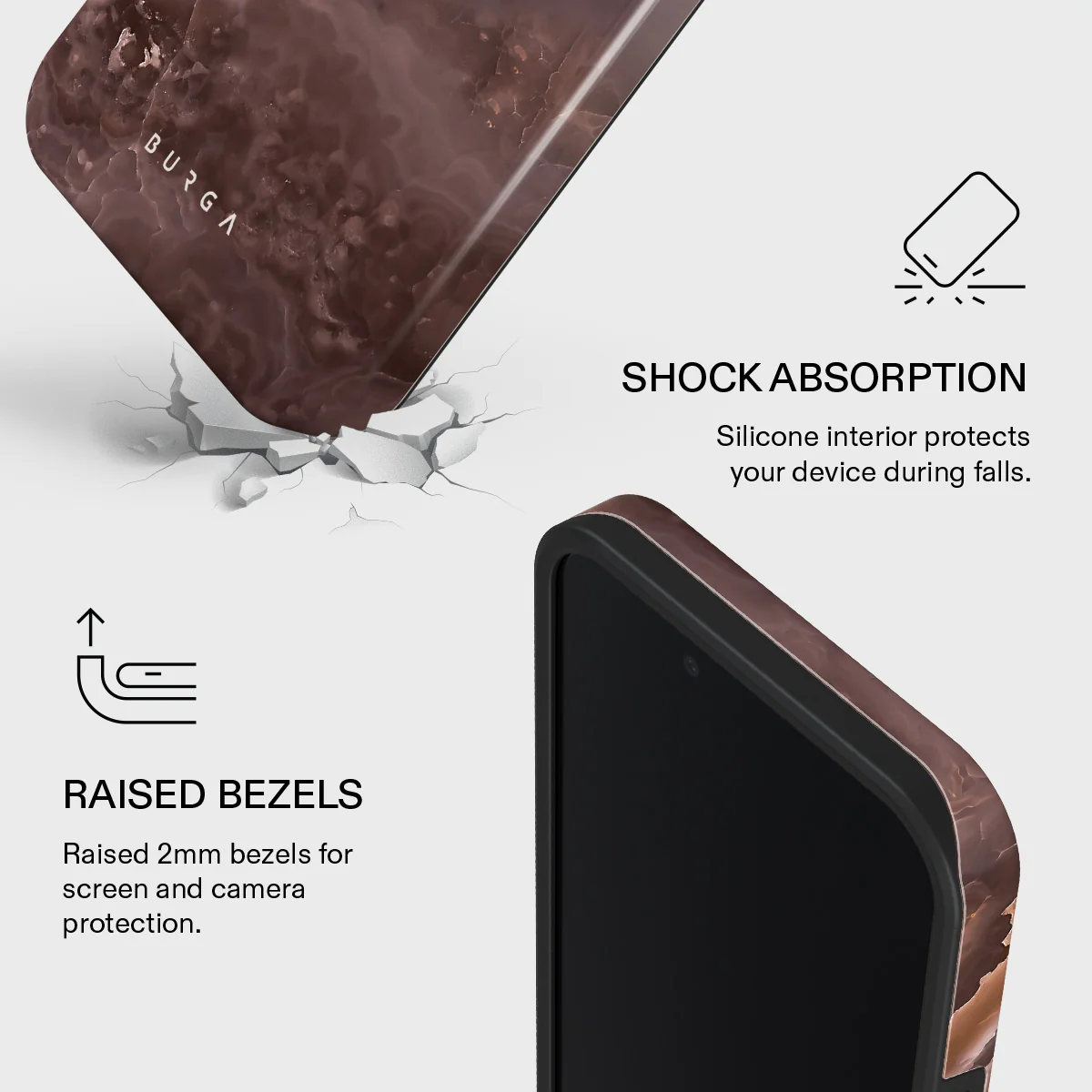 Fire Wood - Brown Marble iPhone 17e Case - Image 4