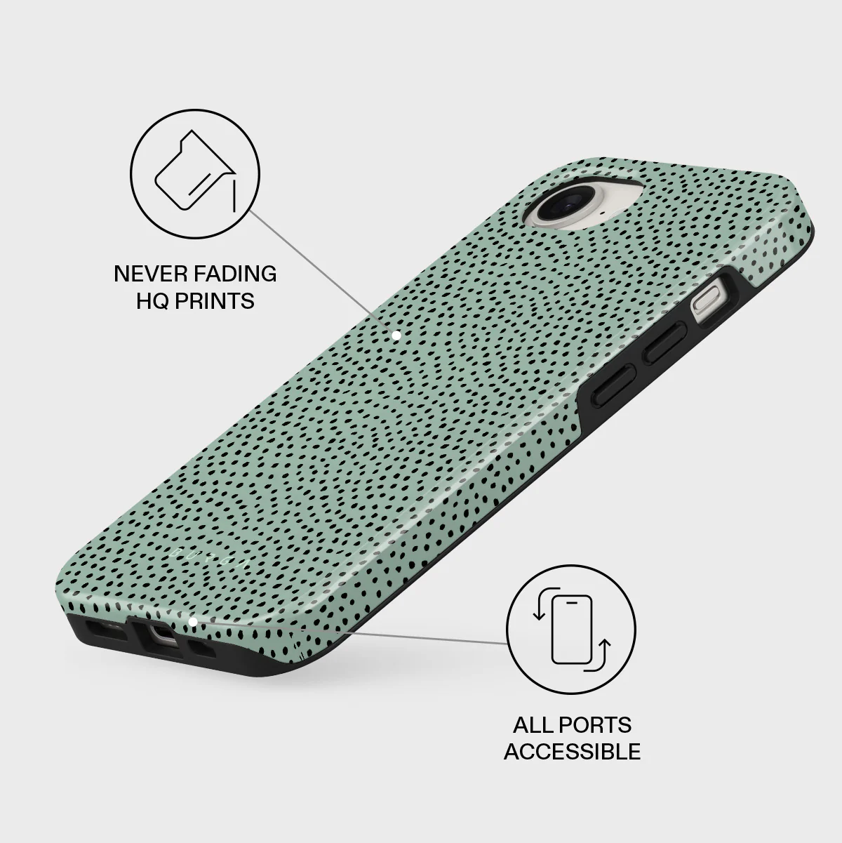 Mint Gelato - Dots iPhone 17e Case - Image 3