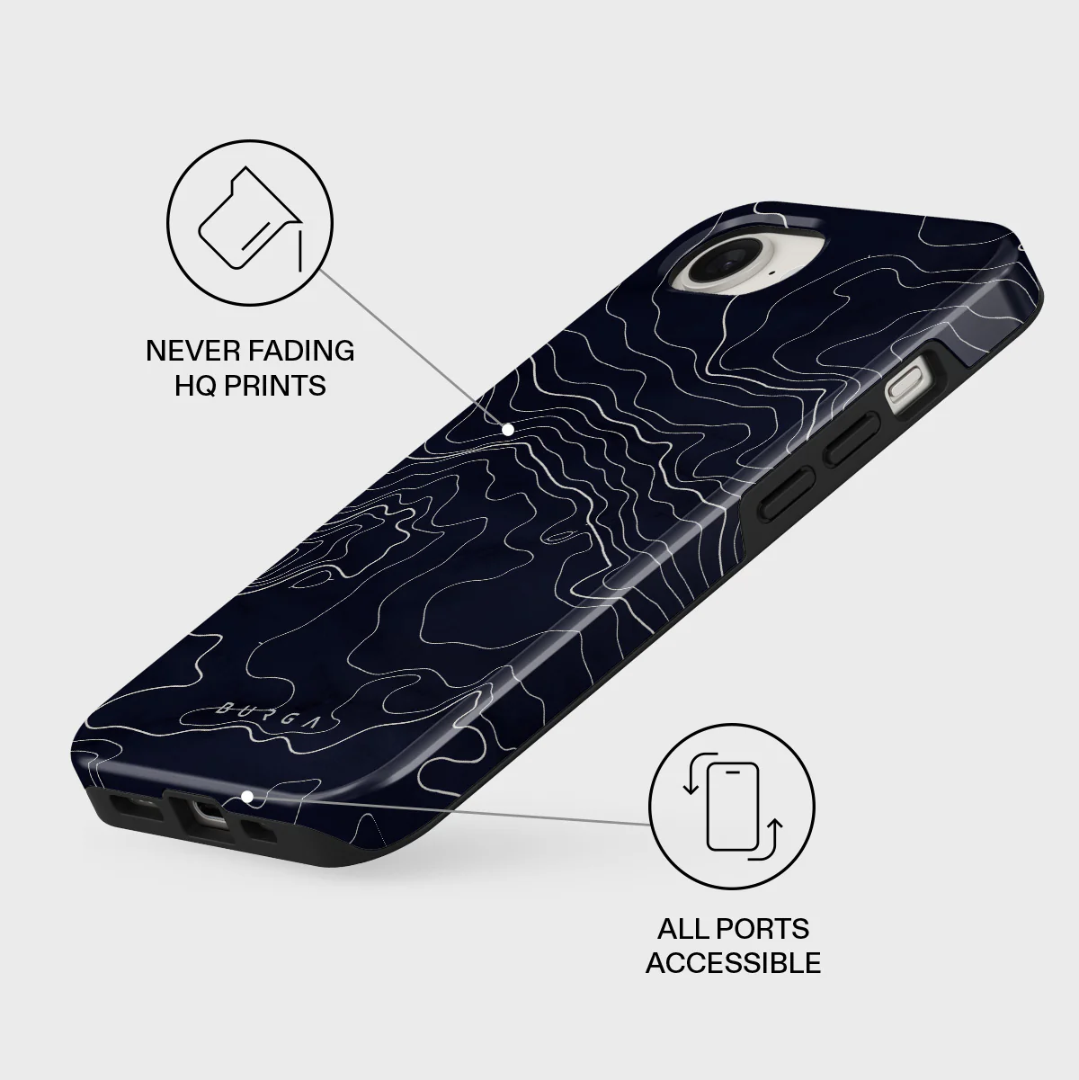Drifting Shores - Line Art iPhone 17e Case - Image 3