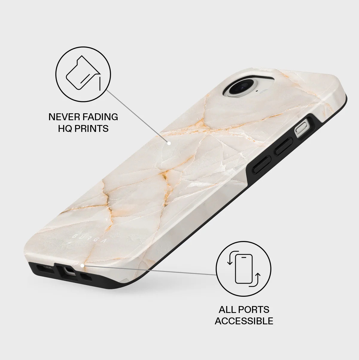 Vanilla Sand - Marble iPhone 17e Case - Image 3