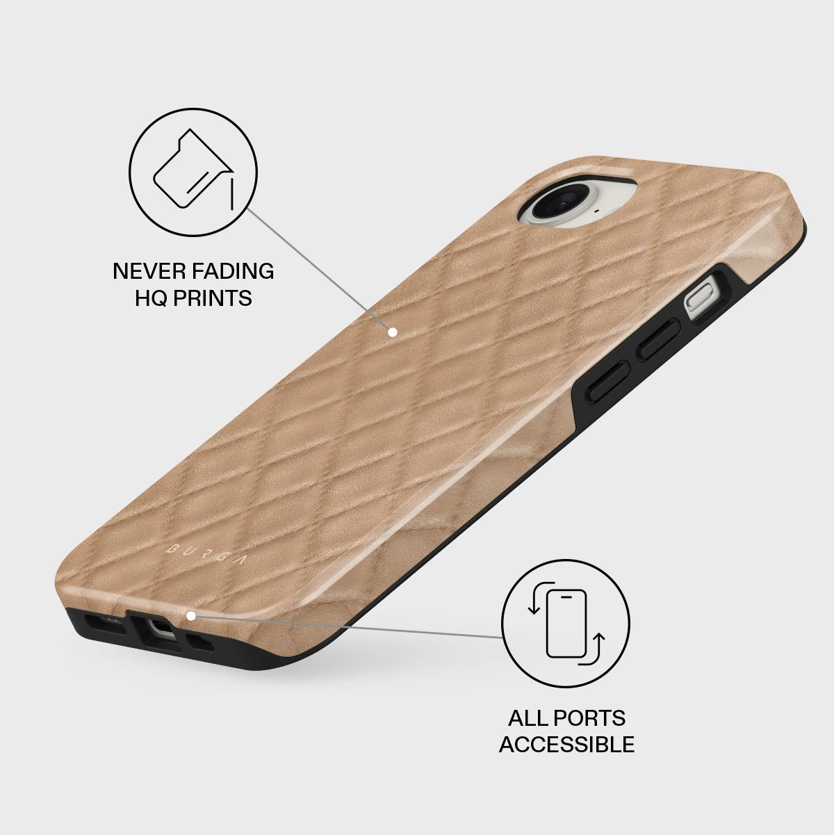 Simply Cream - Quilted iPhone 17e Case - Image 3