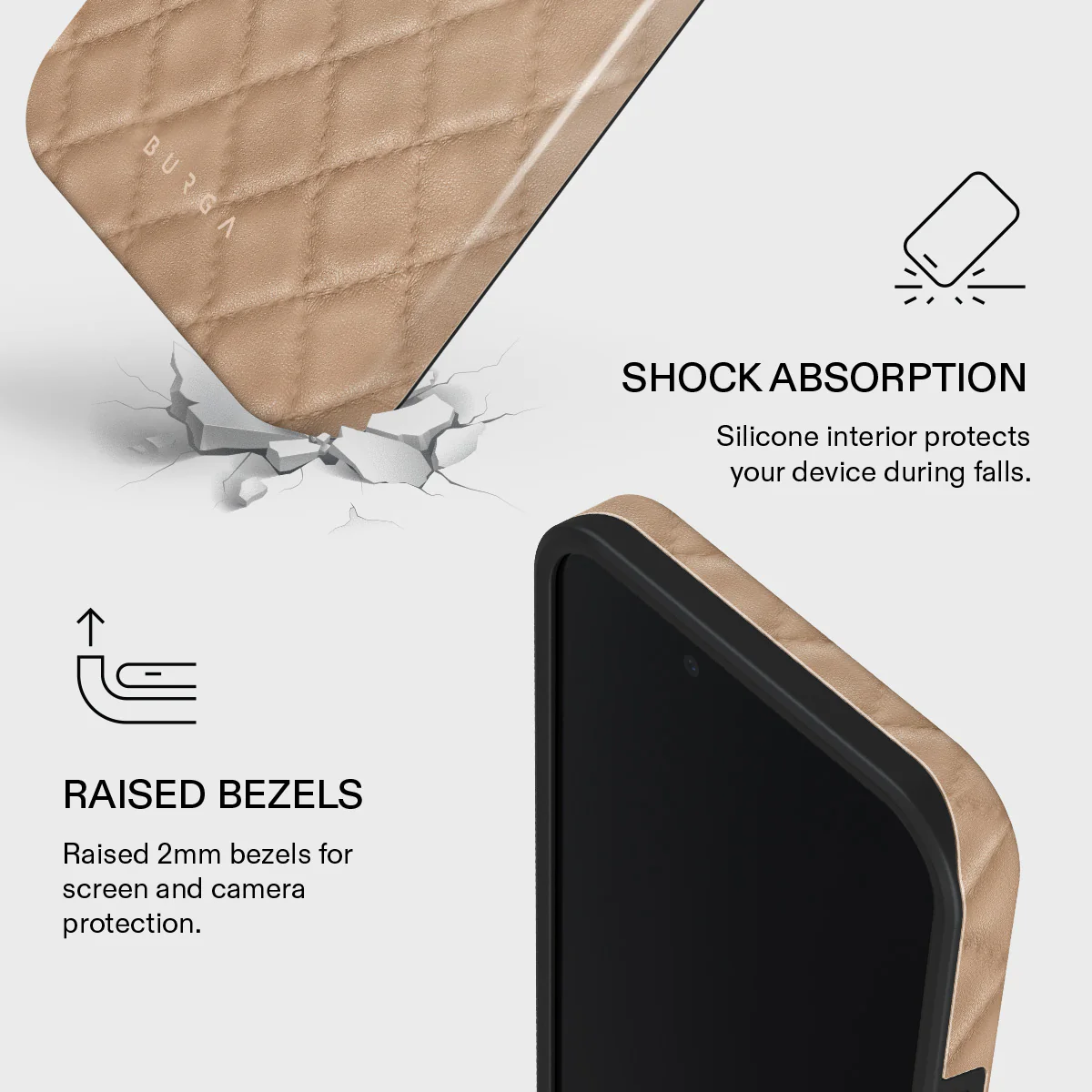 Simply Cream - Quilted iPhone 17e Case - Image 4