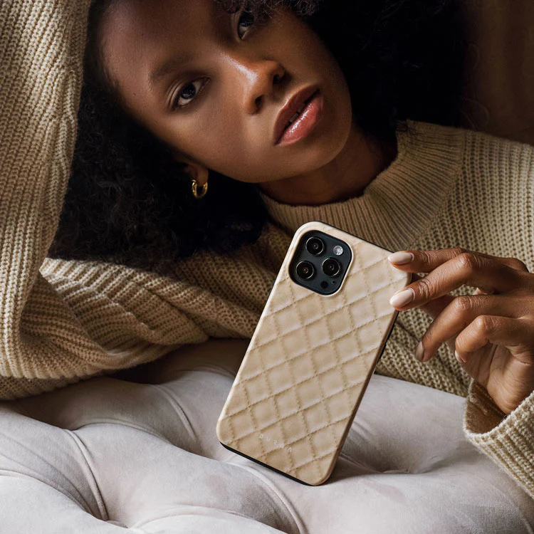 Simply Cream - Quilted iPhone 17e Case - Image 6